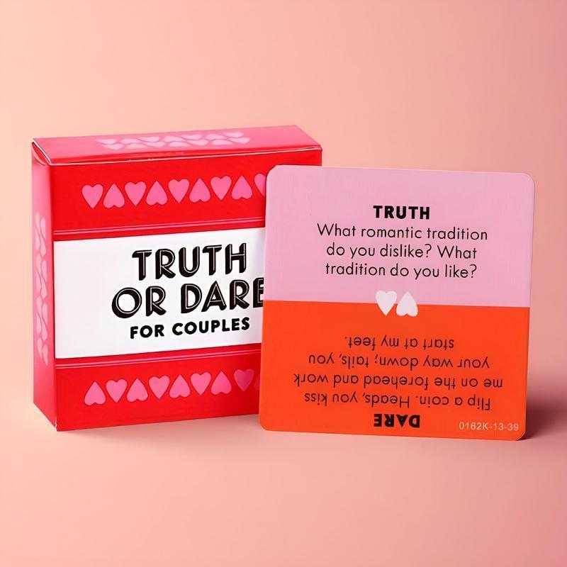 Truth or Dare Card Game for Adults and Couples, Portable Small-Box Party Game for Indoor Gatherings and Outdoor Game Nights, 2.44-Inch Format