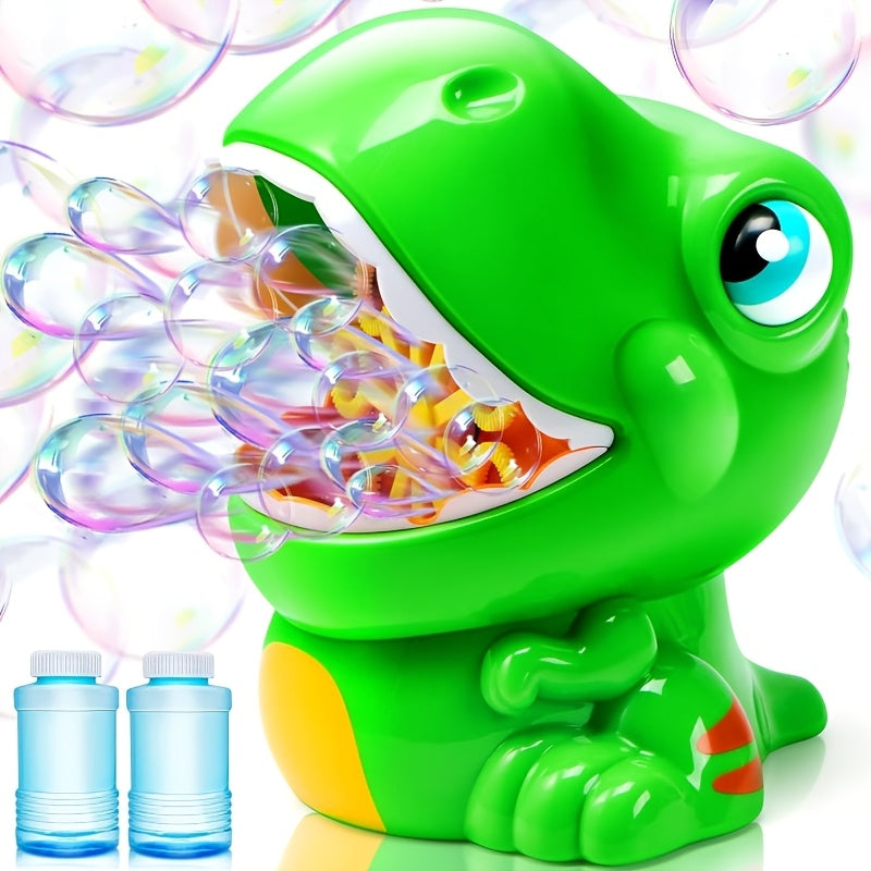 Dinosaur Bubble Machine Gun for Kids – 5000 Bubbles/Min with Bubble Solution Included, Outdoor Indoor Summer Toy, Dinosaur Party Favor Birthday Gift Green