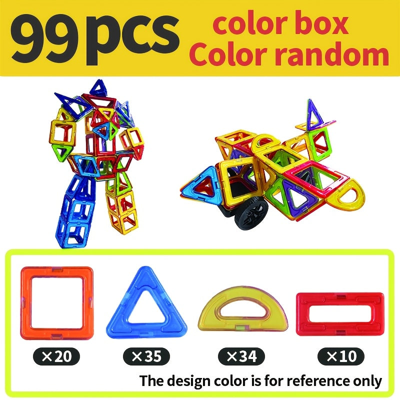 Magnetic Building Blocks STEM Tiles for Kids 67 & 99 Piece Sets – Large Magnetic Tiles DIY 3D Construction Kit, Creative Educational Toy for Boys Girls Ages 3+