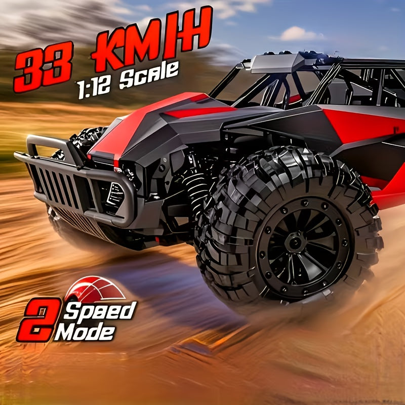 High-Speed RC Off-Road Truck with Full Bearings & Durable Alloy Steel - Remote Control Monster Truck for Boys Ages 6+ Halloween Christmas Birthday Gift