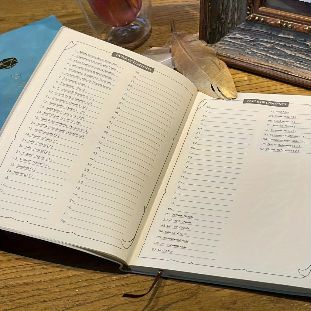 DnD RPG Journal for D&D 5e 5R Players, 100-Page All-in-One Character Sheet Notebook with Quest Log, Spell Tracker, NPC Manager & Game Guide, Gift for Dungeon Masters