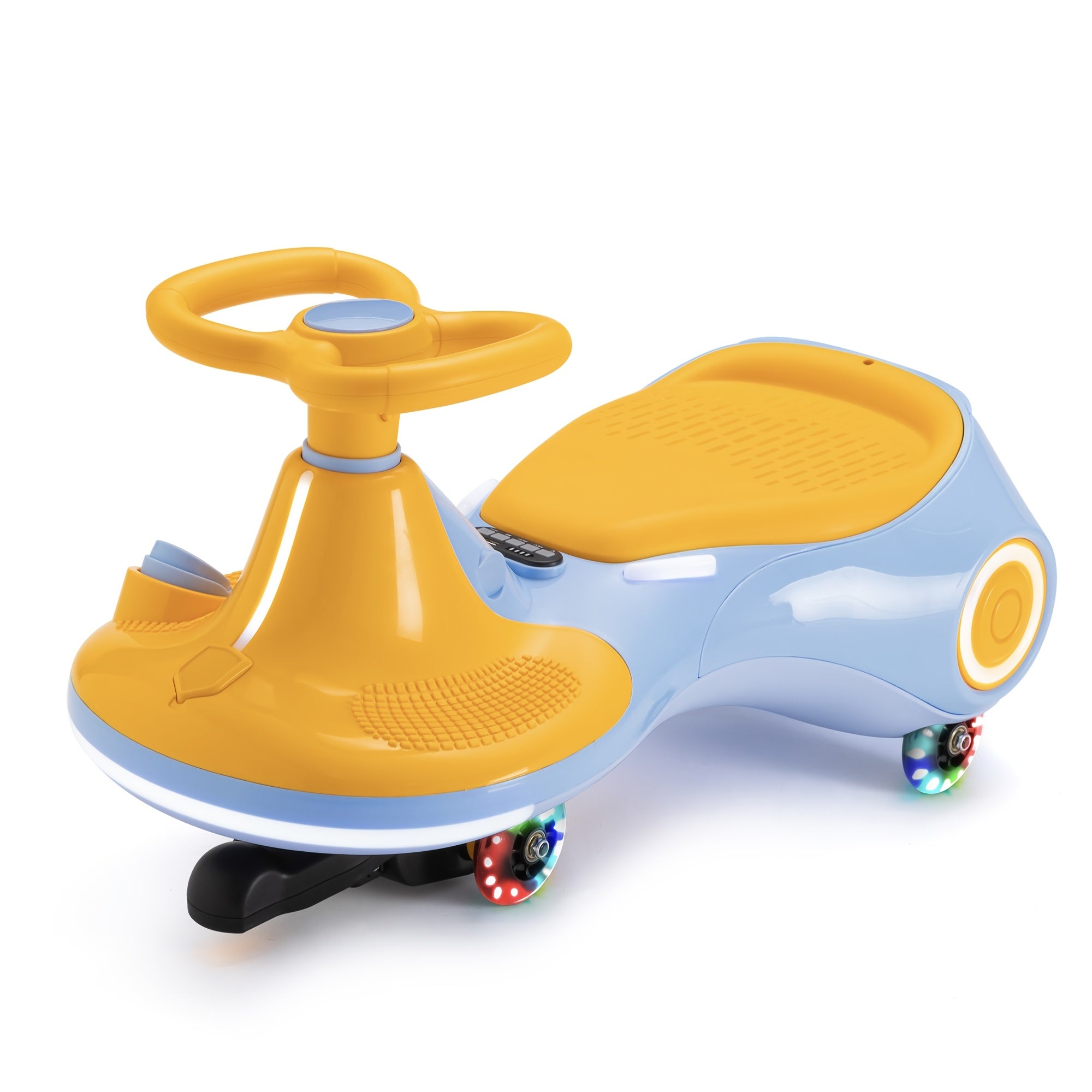 Electric Wiggle Car with Pedal 2-in-1 Rechargeable Swing Car for Kids Ages 3+ - 2 Speed Anti-Rollover Flashing Wheels 140LB Capacity, Indoor Outdoor Ride-On Toy, Birthday Christmas Gift Boys Girls