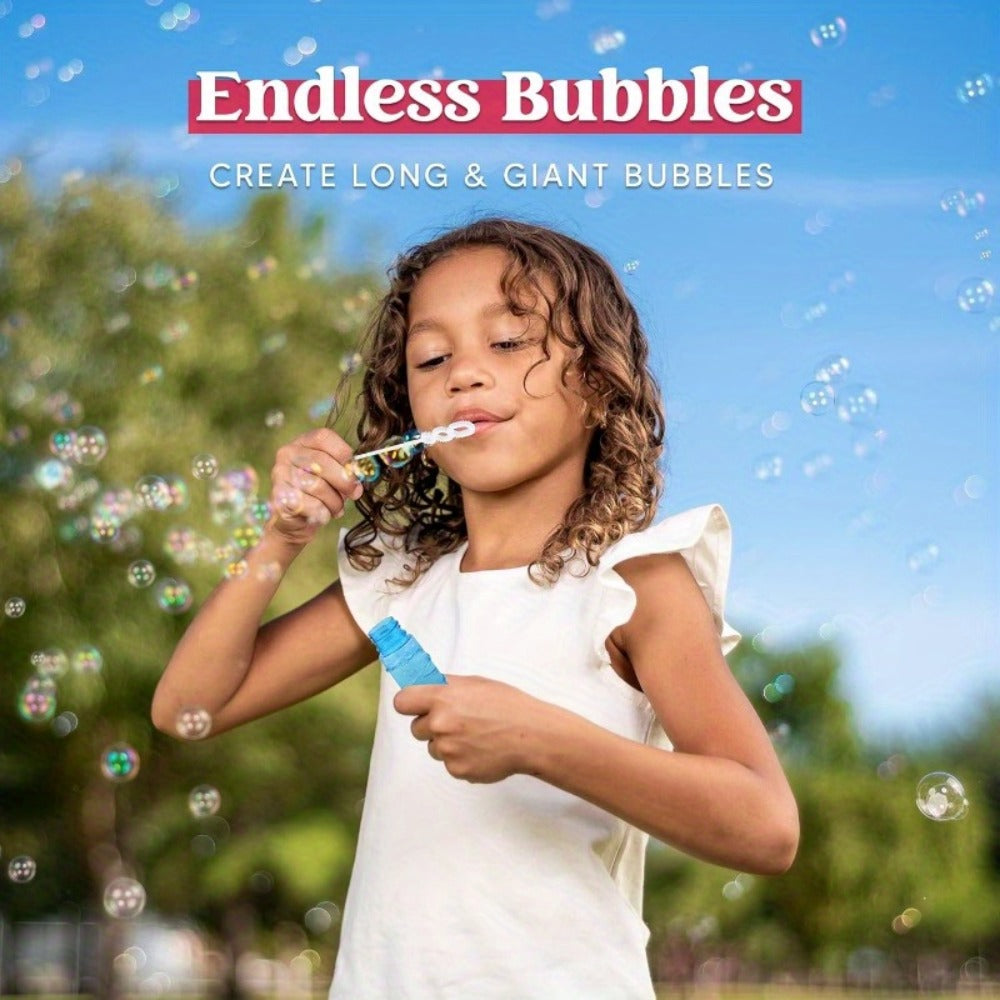 24 Pack Bubble Wands with Liquid for Kids Party Favors Bulk Set – Easter Summer Birthday Outdoor Fun