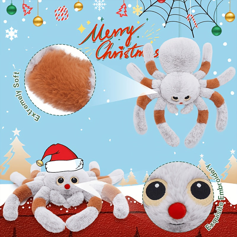Spider Plush Toy Stuffed Animal - Mixed Color Polyester Fiber Soft Spider Plush, Sofa Pillow, Home Decor, Halloween Christmas Decoration, Birthday Gift for Women Girls Spider Lovers