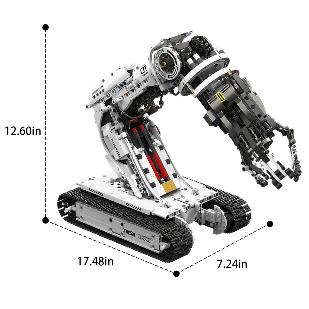 1468-Piece Robotic Arm Building Block Set Remote Control - Mechanical Tech Arm 3-Claw 8-Way Control Gear Linkage, ABS STEM Engineering Toy for Adults Teens, Unique Birthday Christmas Gift