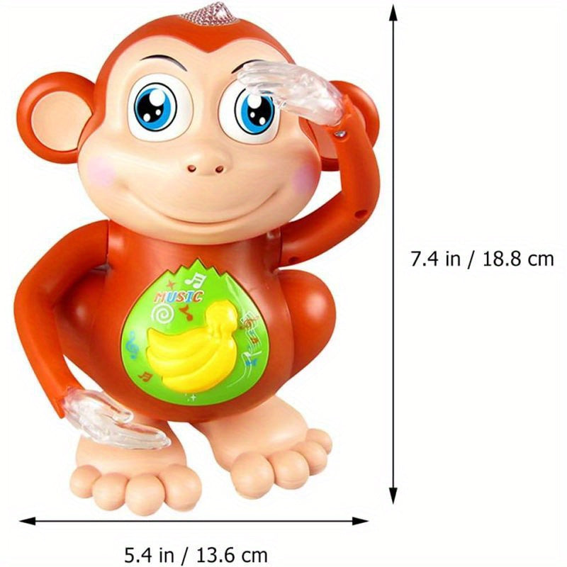 Dancing Monkey Toy for Toddlers – Musical Singing Monkey Stuffed Animal with Lights & Sound, Interactive Baby Toy Gift for Kids Boys Girls Ages 2+