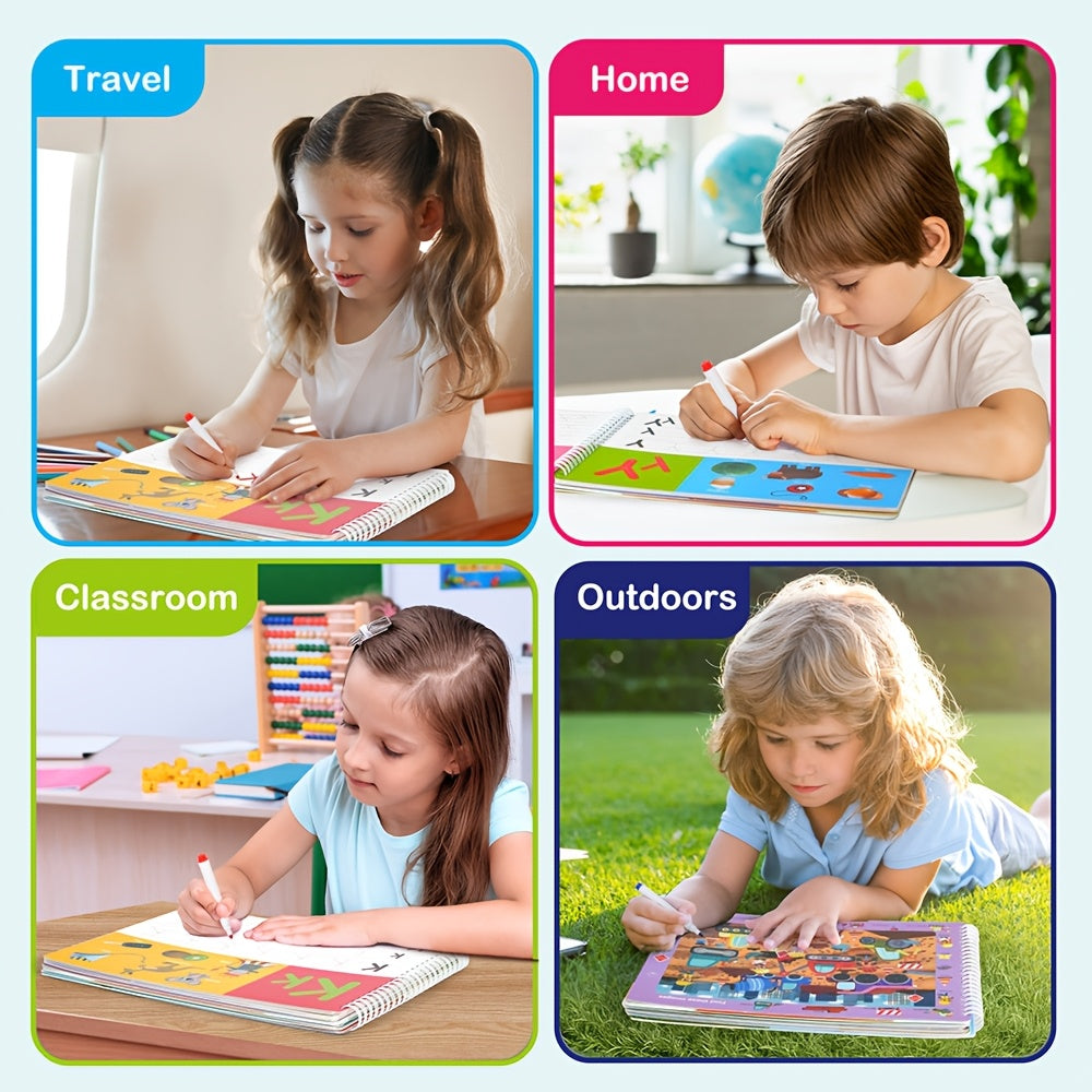 Preschool Learning Activities Busy Book 50 Pages – Tracing Workbook for Toddlers & Kindergarten Kids, Educational Toy Gift for Boys & Girls