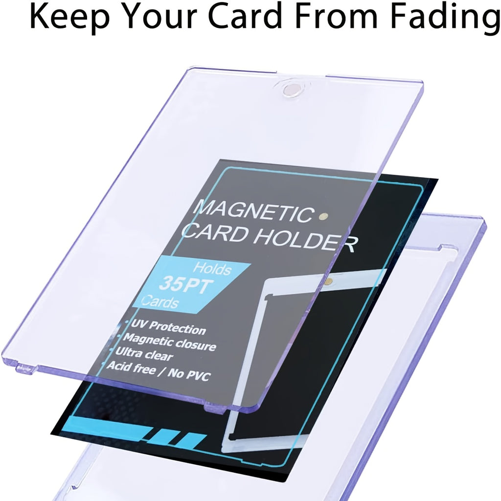 35pt Magnetic One-Touch Card Holders Hard Case for Pokemon Sports Baseball TCG Trading Cards Bulk Pack 5 30 60pcs Collector Gift Christmas Birthday