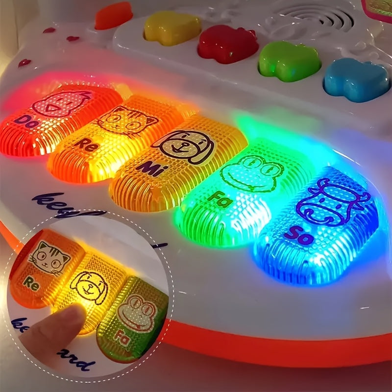 Kids Piano Keyboard Toy with Light Up Keys & Pre-Loaded Songs – Early Music Education for Toddlers Boys Girls Birthday Christmas Gift No Battery Needed