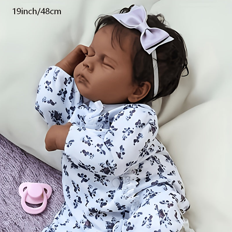 VIVIDOLL 19 Inch Realistic Newborn Reborn Doll with Lifelike Face & Limbs – Premium Craftsmanship Reborn Baby Doll for Kids Ages 3+ & Collectors, Doll Only, No Accessories, Birthday & Christmas Gift