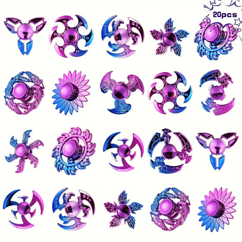 Fidget Spinners 20 Pack for Kids & Adults – Cool Sensory Hand Spinner Bulk Set, Party Favors, Goodie Bag Stuffers & Classroom Prizes