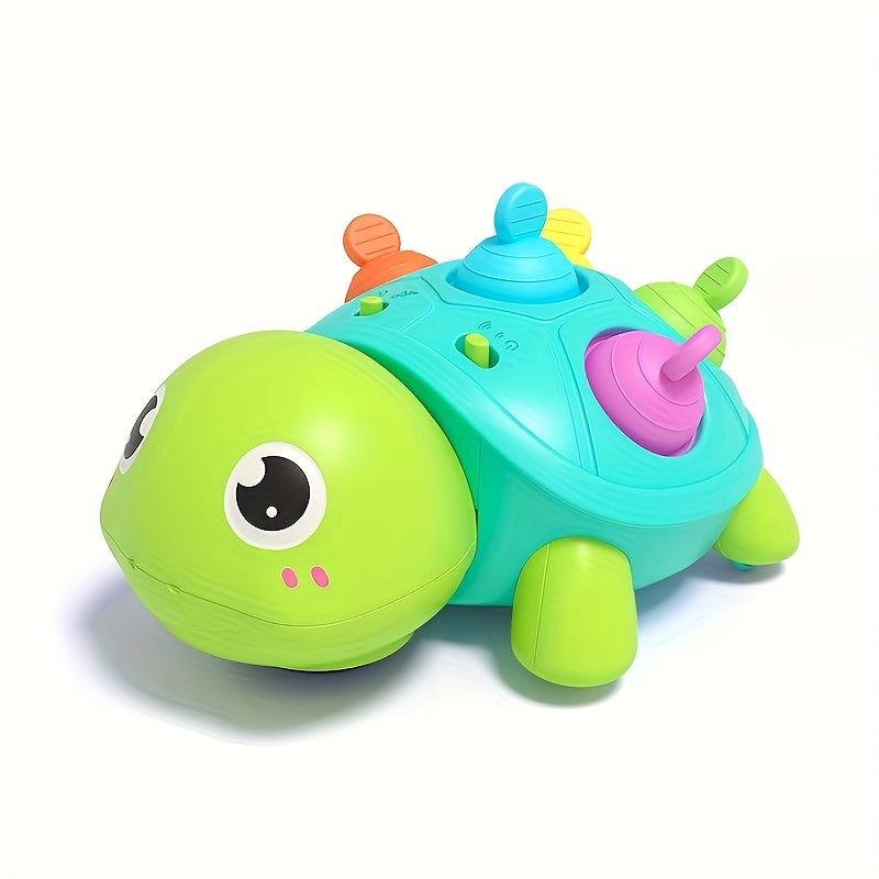 Musical Crawling Turtle Baby Toy – Dancing Crawling Toy with Music & Lights, Tummy Time Sensory Toy for Infant Boys Girls, Christmas Thanksgiving Halloween Birthday Gift