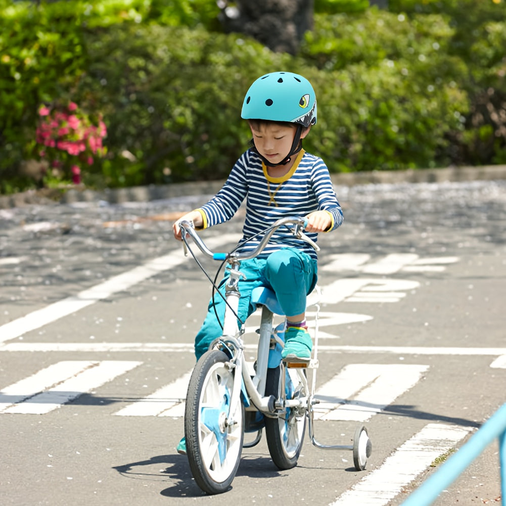 Kids Bike Helmet Set with Knee and Elbow Pads Adjustable Protective Gear for Boys Girls Ages 5 Plus Cycling Skating Scooter - Birthday Gift