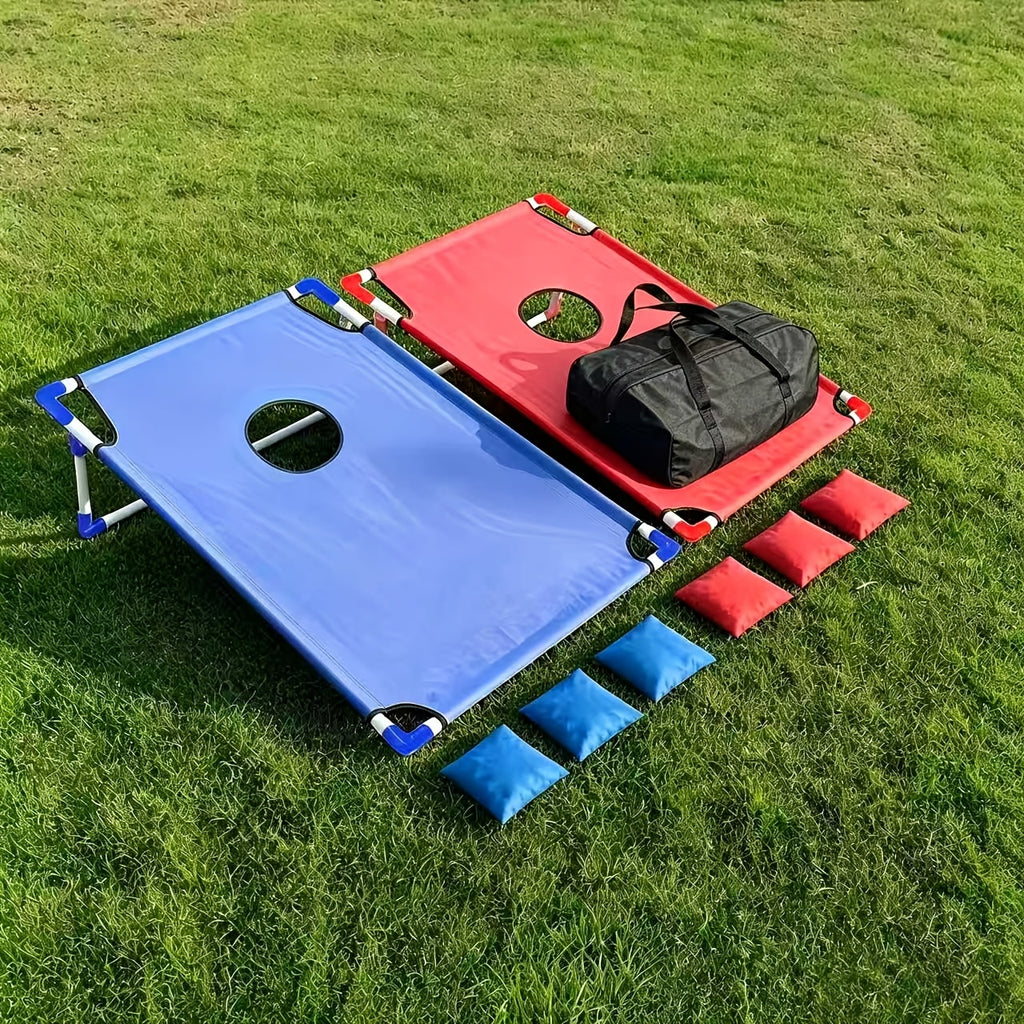 Cornhole Game Set 2 Boards 6 Bean Bags Carry Bag - Indoor Outdoor Backyard Party Beach Camping Tailgate Game for Kids Adults - Birthday Christmas Halloween Gift