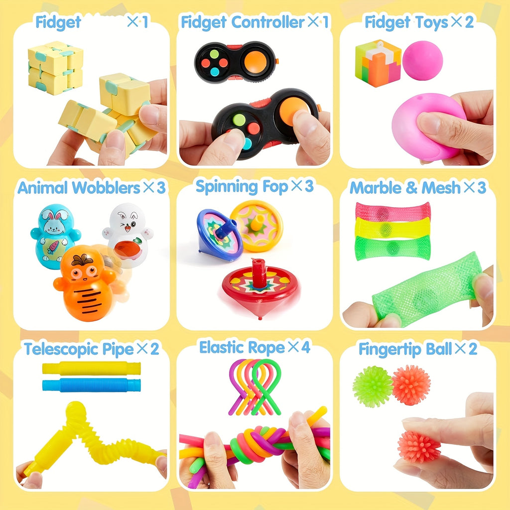 Party Favors for Kids 36 Pcs Bulk Set - Fidget Toys Goodie Bag Fillers, Pinata Stuffers, Classroom Prizes, Treasure Box Toys, Sensory Toys for Kids with ADHD, Birthday Party Supplies