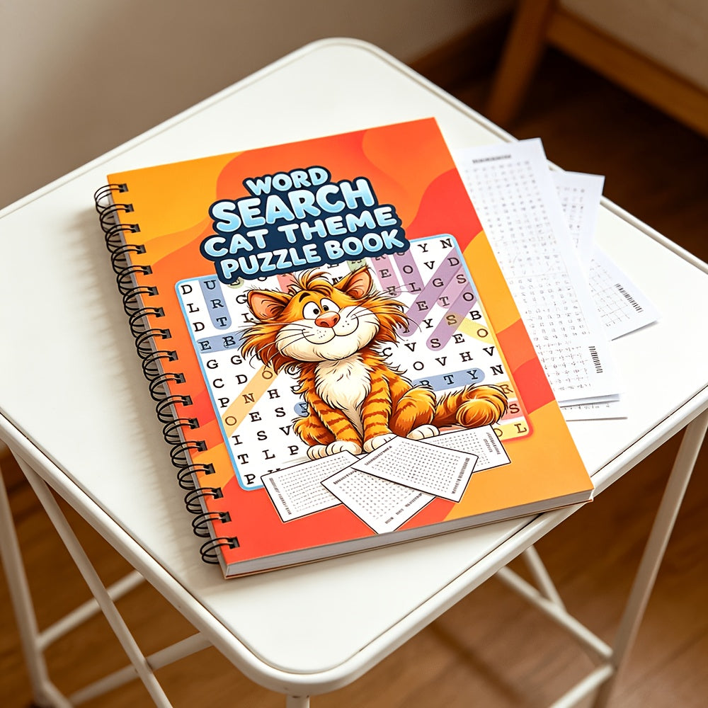 550+ Large Print Word Search Book for Adults & Seniors – Cat-Themed Brain Training Activity Book with 550+ Fun Puzzles, Stress Relief Games, Cognitive Gift for Men & Women