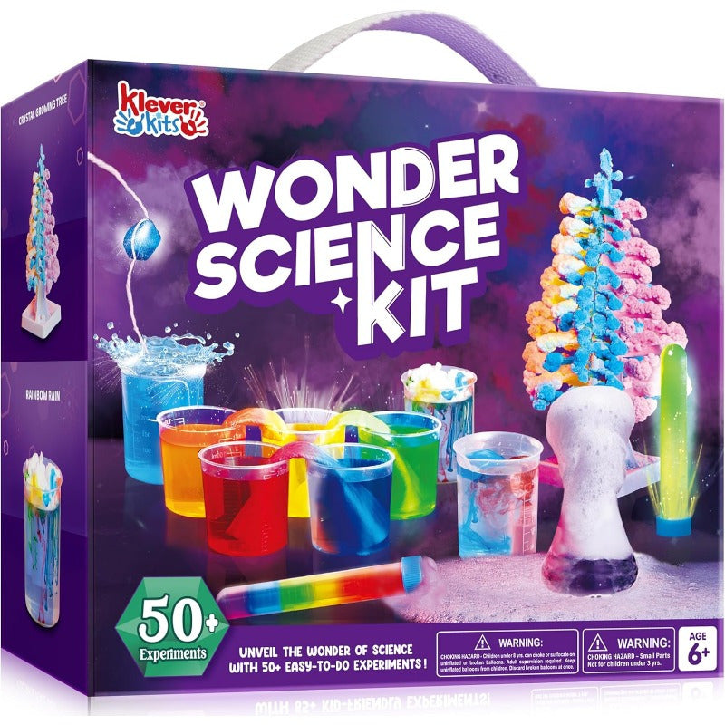 STEM Science Kit for Kids with 50+ Experiments - Crystal Tree Growing Kit, Lava Lamp, Volcano & Chemistry Lab Activities, Educational Science Toy for Boys Girls Ages 6-12, Birthday Christmas Gift