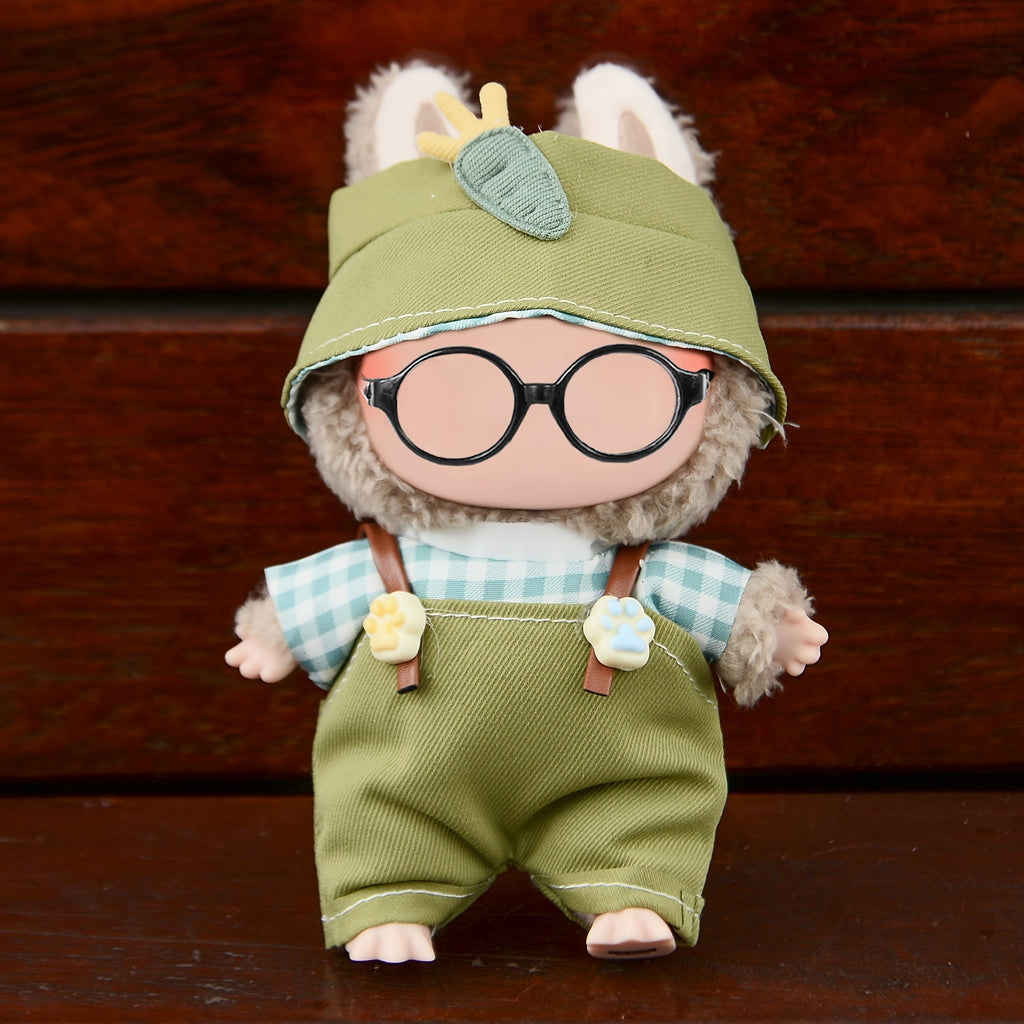 6pcs Labubu Doll Clothes Set for 17cm Dolls – Mixed Style Outfits Pack, Soft Durable Fabric, Adorable Doll Wardrobe Gift for Girls Ages 3+, No Doll or Shoes Included