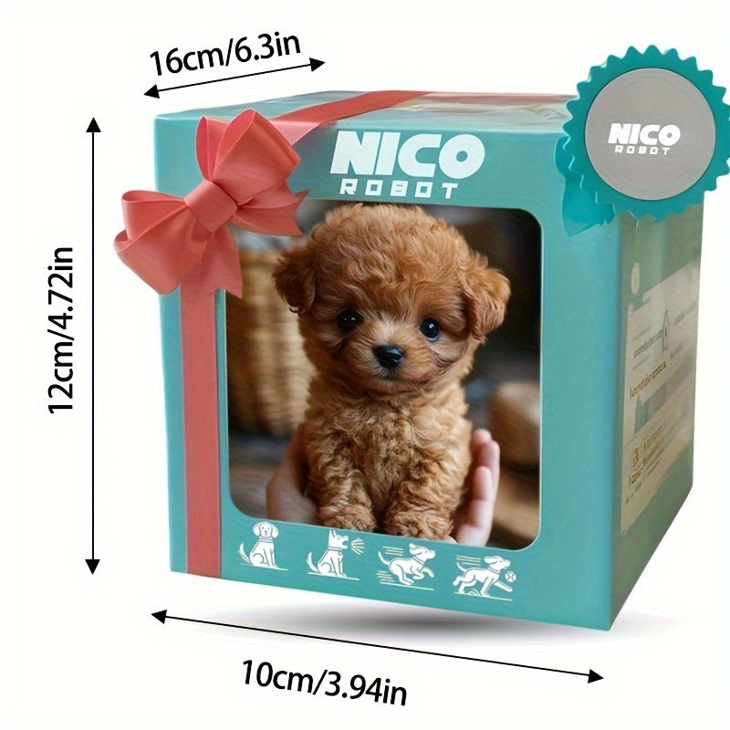 Realistic Robot Puppy Toy - Lifelike Interactive Dog Walks Barks Wags Tail, Soft Plush AI Pet for Kids, Birthday Halloween Christmas Gift for Boys Girls Ages 3+