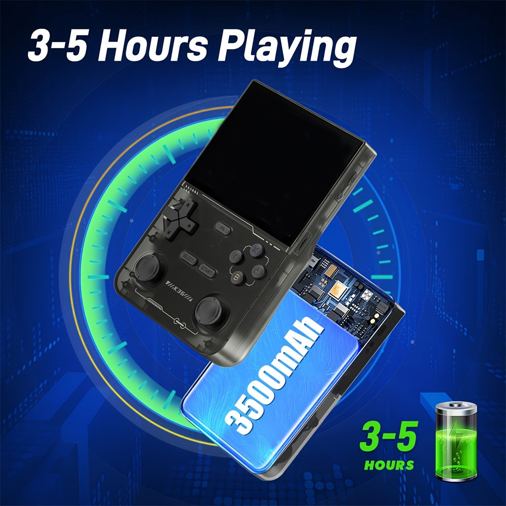 Open Source Portable Handheld Game Console 3.5-Inch IPS Screen 64GB TF Card Pre-Installed Emulator Ultra Long Battery OTG Retro Gaming Gift