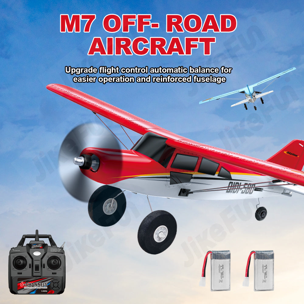 M7 RC Airplane 6-Channel Brushless Fixed Wing with 6-Axis Gyro 3D Stunts 120M Range EPP Foam Aircraft – Remote Control Plane Toy for Beginners & Advanced Pilots Kids Teens Gift