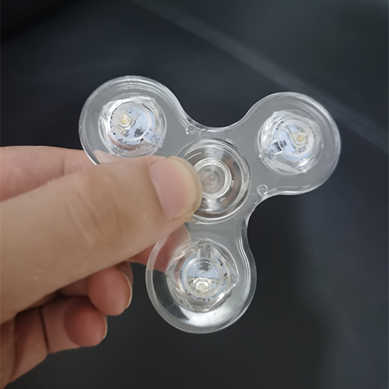 Glow in the Dark Fidget Spinner 12 Pack LED Crystal Spinning Top 4-Gear Adjustable Speed Stress Relief Toy for Kids Teens Adults Party Favor Gift