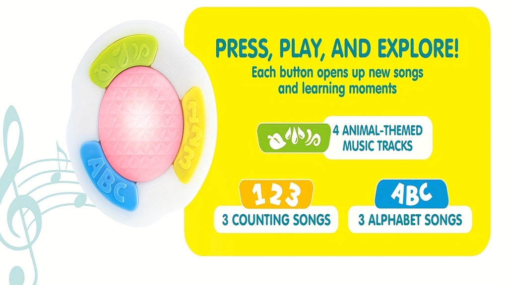 Musical Elephant Plush Baby Toy with Music & Light – Soft Stuffed Animal Sensory Toy for Infant Babies 6+ Months, Birthday Christmas Gift for Boys and Girls