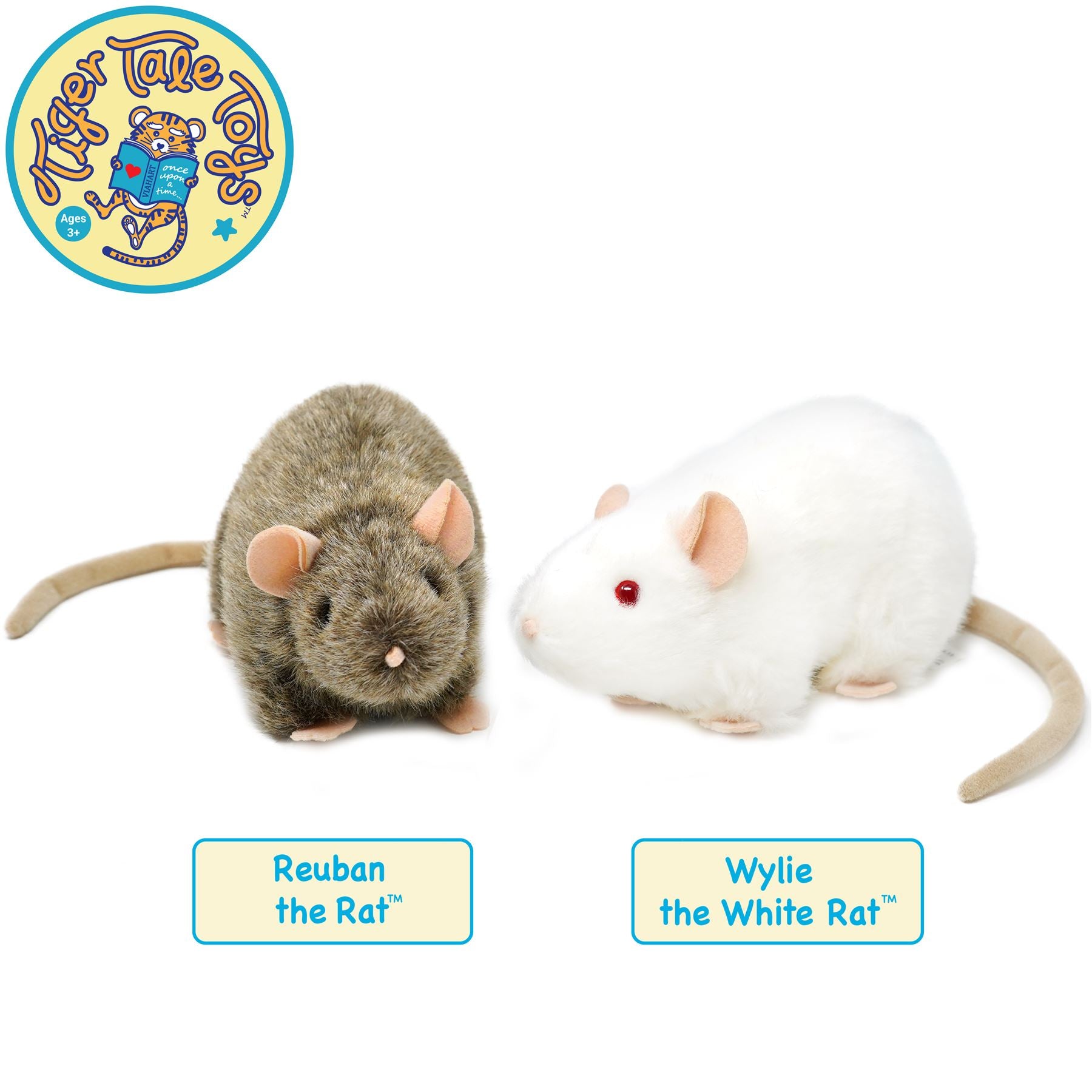 White Rat Stuffed Animal Plush 7 Inch – Wylie the Soft Cuddly Rat Plush Toy by Viahart, CPSIA Safe, Ages 3+, Unique Gift for Animal Lovers & Collectors