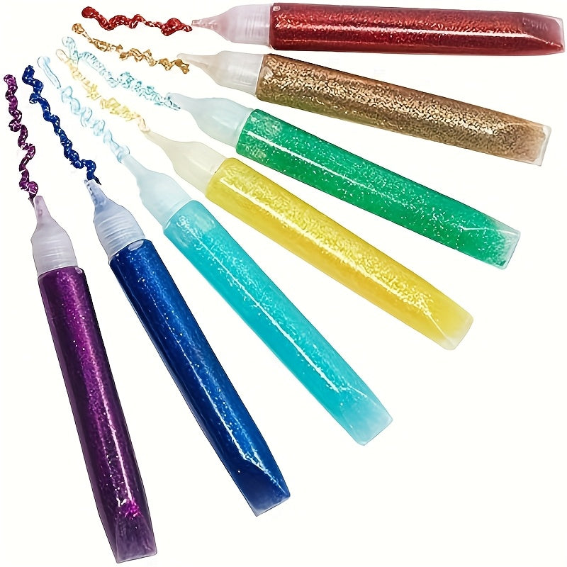 30-Piece Washable Glitter Glue Pen Set 15 Colors Non-Toxic Extra Fine Glitter Gel Pens for Arts Crafts Scrapbooking Slime DIY Holiday Cards Classroom