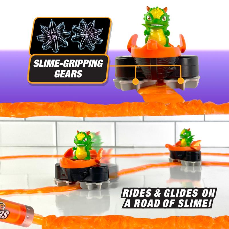 Slime Race Track Builder with Rechargeable Motorized Car, Slime Riders DIY Racing Toy for Creative Kids, Birthday and Holiday Gifts