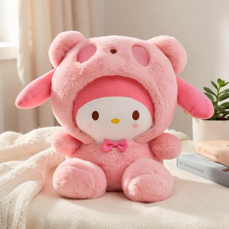 Cute Character Plush Dolls Stuffed Animals - Kawaii Dog & Kuromi Style Plushies for Girls, Soft Anime Plush Toy Gift for Birthday Easter Christmas Holiday, Room Decor Collectible Plush