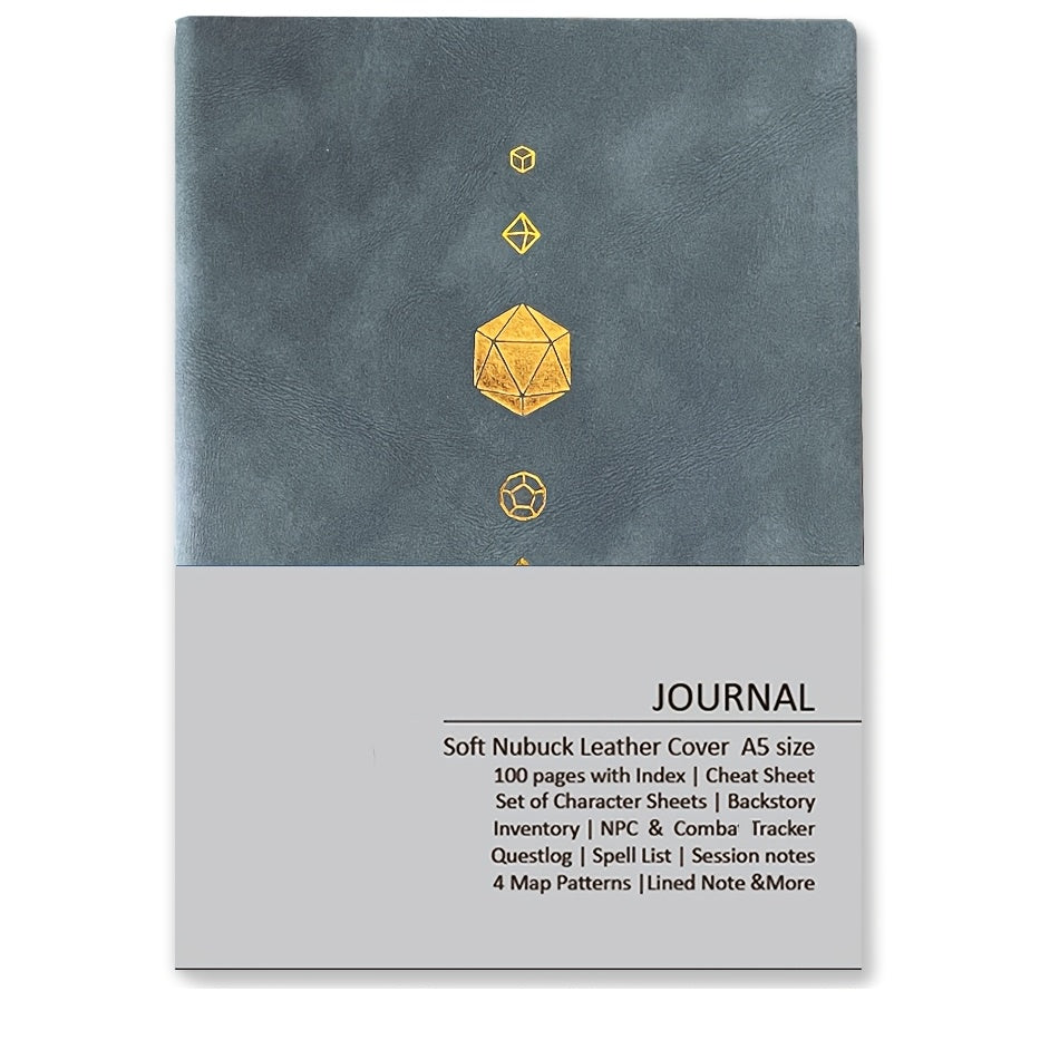 DnD RPG Journal for D&D 5e 5R Players, 100-Page All-in-One Character Sheet Notebook with Quest Log, Spell Tracker, NPC Manager & Game Guide, Gift for Dungeon Masters