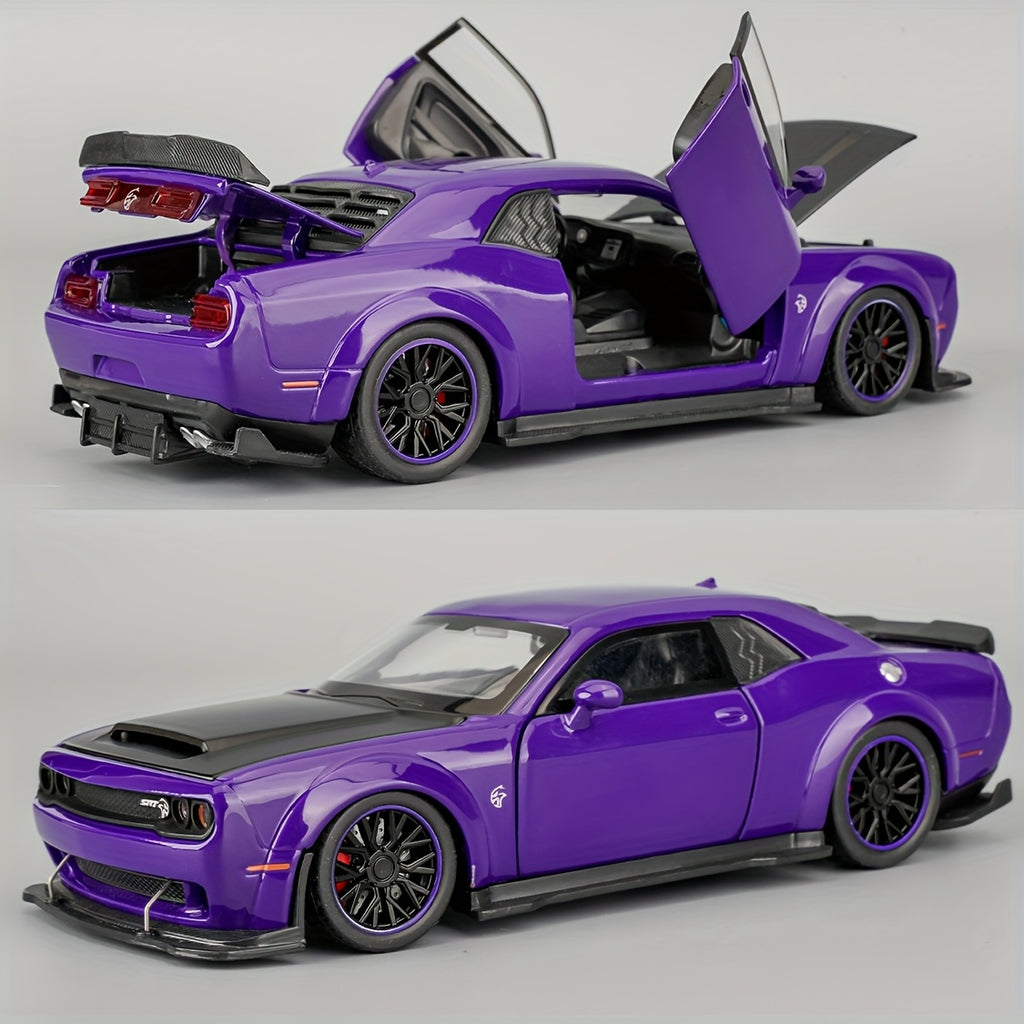 1:32 Scale Dodge Hellcat Alloy Die-Cast Car Model – Openable Doors, Display Base, Collectible Ornament Gift for Birthday, Christmas & New Year