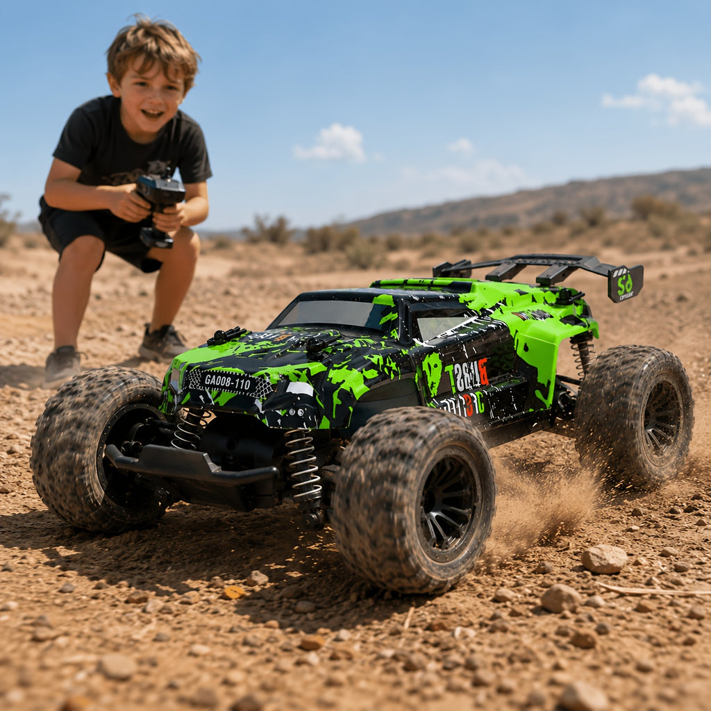 RC Off-Road Car 1:18 Scale 4WD, Interchangeable Shell High-Speed Remote Control Truck with Shock Absorbers 2.4G, Outdoor Climbing Drift Toy, Birthday Gift for Boys Kids