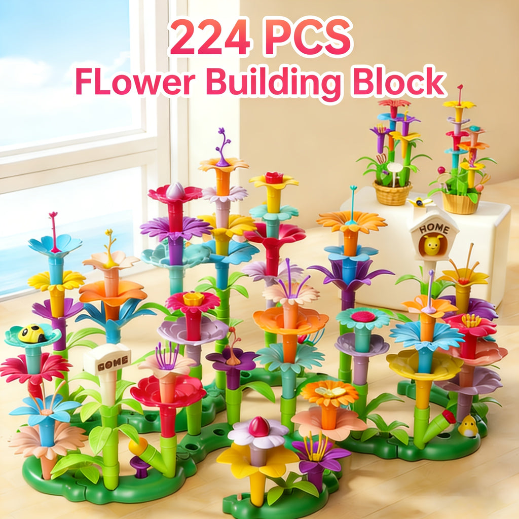 Flower Garden Building Blocks Set 81 148 224pcs STEM Educational Toy for Girls Boys Ages 3 4 5 6 7 8 - Birthday Christmas Gift