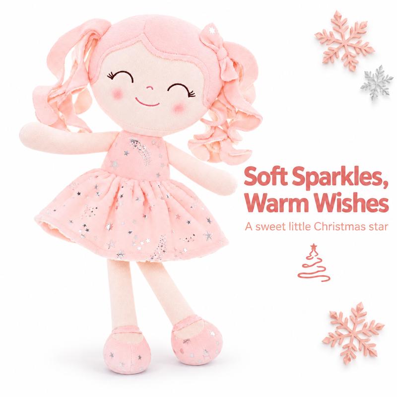Plush Doll for Girls by Gloveleya, Soft Strawberry Grape and Orange Styles, Lightweight Cuddle Companion, Birthday and Christmas Gift