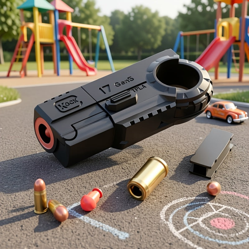 Alloy Finger Pistol Fidget Stress Relief Toy – One-Touch Cartridge Metal Fingertip Gun Novelty Mischievous Toy Perfect Gift for Adults Teens