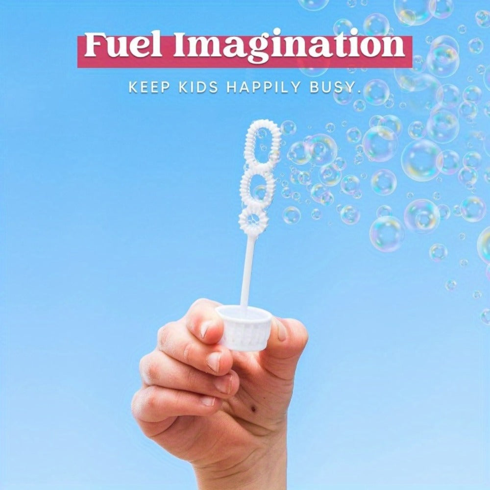24 Pack Bubble Wands with Liquid for Kids Party Favors Bulk Set – Easter Summer Birthday Outdoor Fun