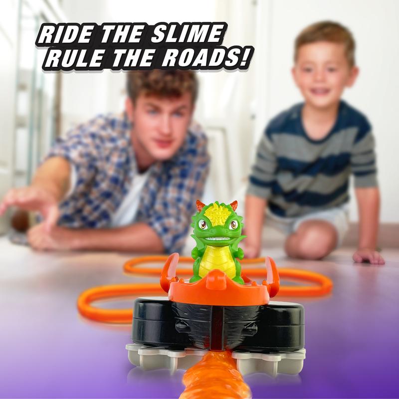 Slime Race Track Builder with Rechargeable Motorized Car, Slime Riders DIY Racing Toy for Creative Kids, Birthday and Holiday Gifts