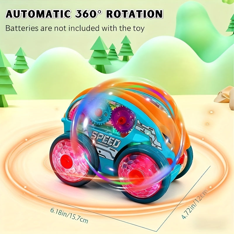 Automatic Dump Truck Toy with Colorful Lights & Music Auto Rolling Fun – Kids Birthday Christmas Halloween Thanksgiving Party Gift Boys Girls
