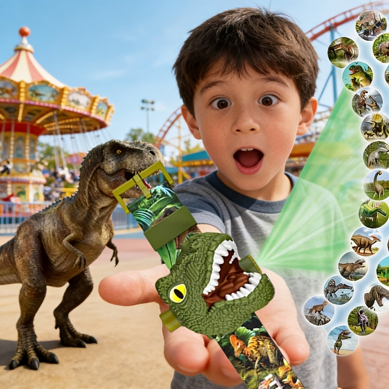 Kids Dinosaur Projection Watch Toy with 24 Dino Patterns & Real Time Display - Fun Dragon Watch Projects Dinosaur Adventure World Birthday Holiday Gift for Boys Girls