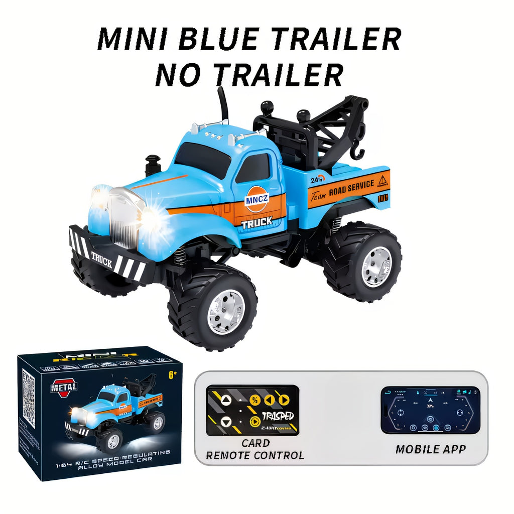 Mini RC Car 1:64 Scale 2.4GHz Alloy High-Speed Off-Road Remote Control Vehicle for Kids – Urban Road Rescue Truck, Christmas Birthday Gift for Boys Girls
