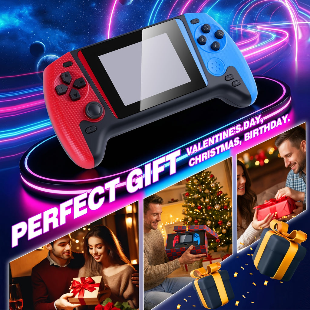 Handheld Game Console 3.5-Inch Screen Classic Mini Retro Gaming System – Single & Dual Player, Built-In Games, Portable Arcade Gift for Kids Boys Girls Adults