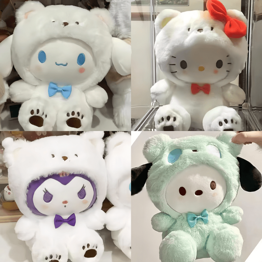 Cute Character Plush Dolls Stuffed Animals - Kawaii Dog & Kuromi Style Plushies for Girls, Soft Anime Plush Toy Gift for Birthday Easter Christmas Holiday, Room Decor Collectible Plush