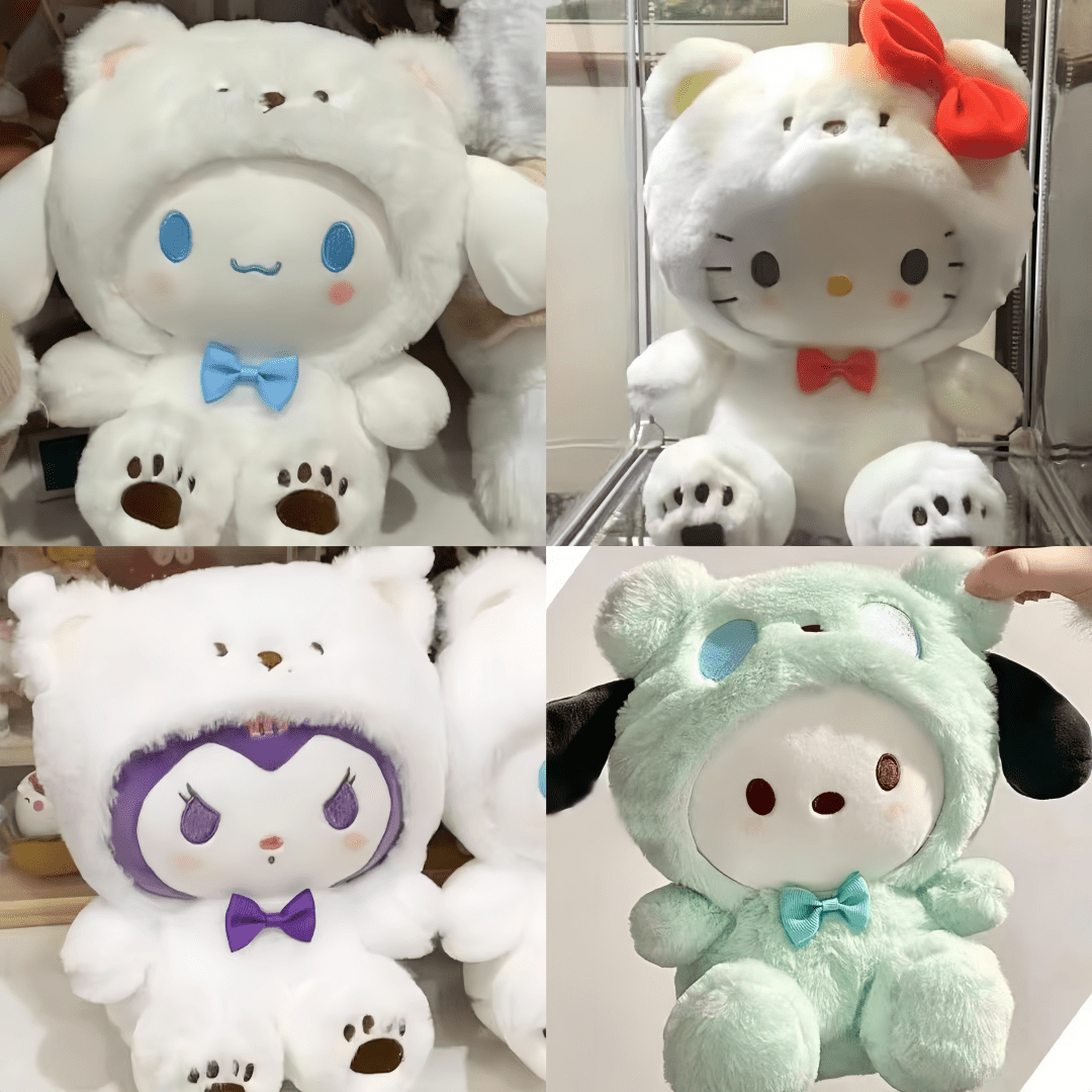 Cute Character Plush Dolls Stuffed Animals - Kawaii Dog & Kuromi Style Plushies for Girls, Soft Anime Plush Toy Gift for Birthday Easter Christmas Holiday, Room Decor Collectible Plush