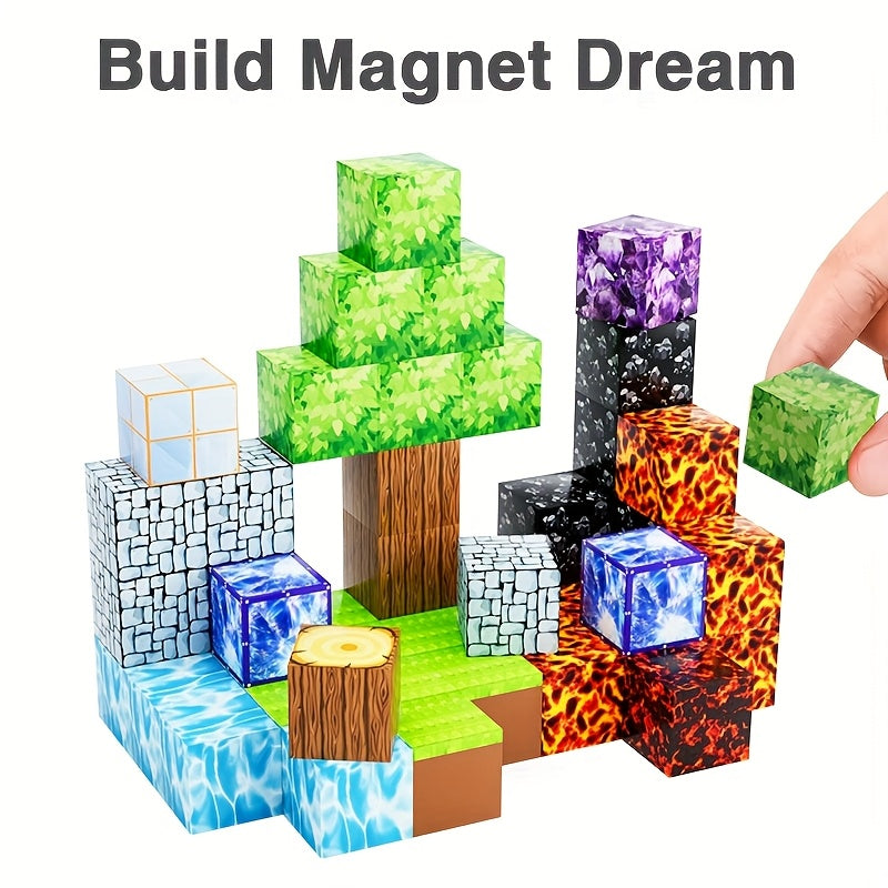 Juangu Kids Magnetic Tiles STEM Building Blocks 56 & 85 Piece Sets – Magnetic Blocks for Ages 3-10, Center of the Earth & Random Pattern Options, Birthday Halloween Christmas Gift for Boys & Girls
