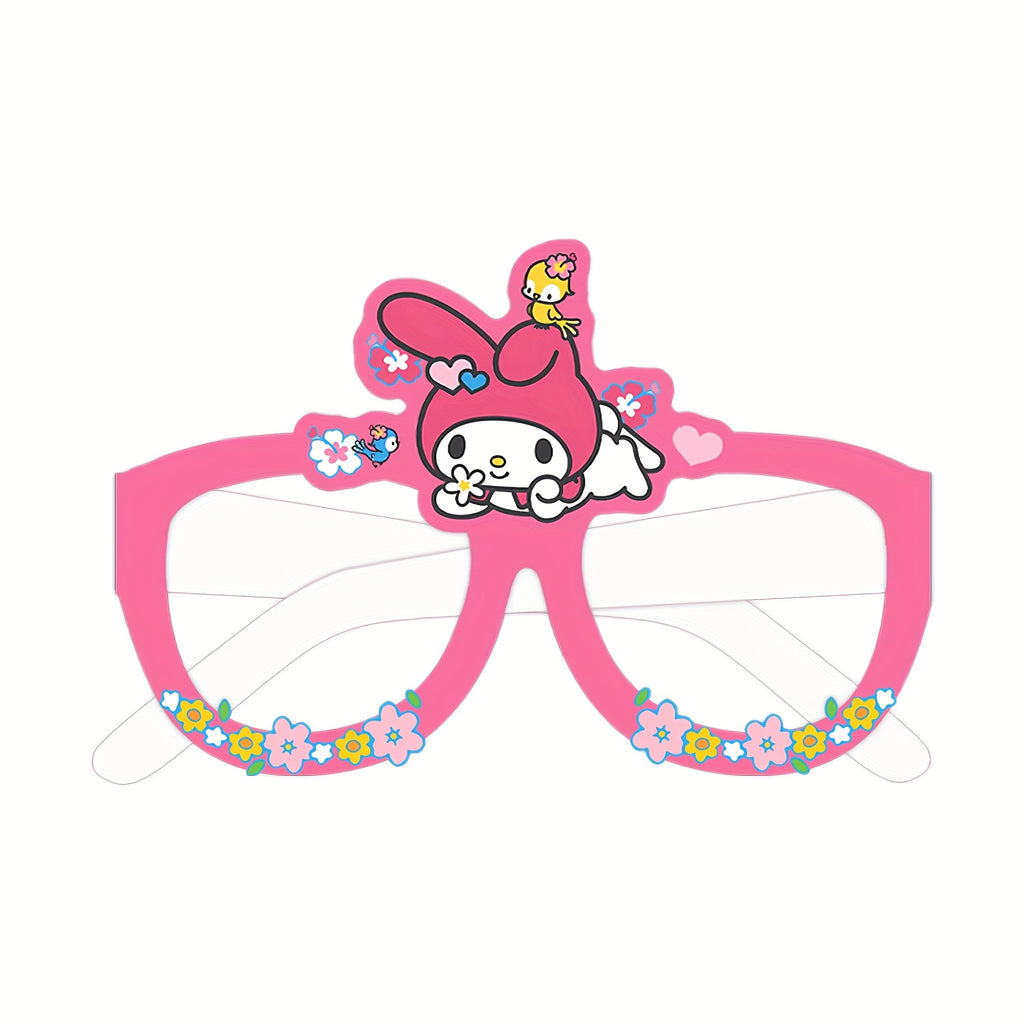 Sanrio Party Glasses Props Set 12pcs – Hello Kitty Kuromi My Melody Cinnamoroll Photobooth Eyewear Birthday Party Favors