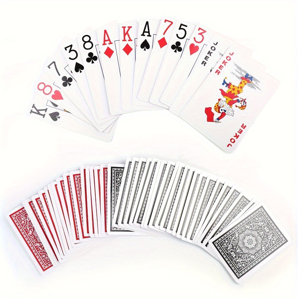 Jumbo Index Playing Cards 12 Decks Large Print Poker Size for Texas Holdem Blackjack Euchre Rummy 6 Red 6 Black Bulk Card Set Party Game Night Gift
