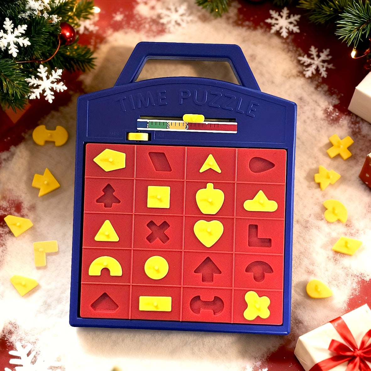 Pop-Up Timer Shape Puzzle Game for Kids – 3-Level Interactive Board Game for Hand-Eye Coordination, STEM Learning & Travel Fun, Ages 3 4 5 and Up