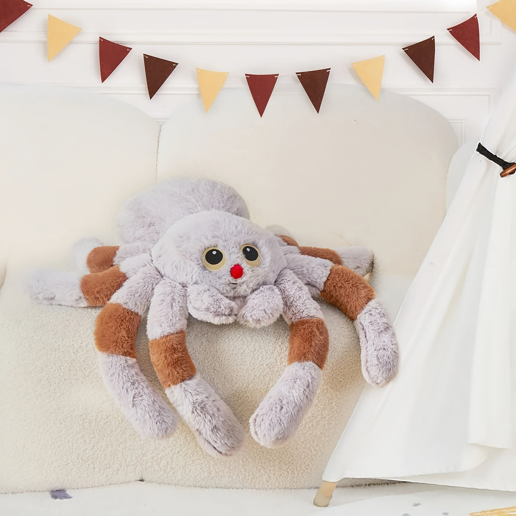 Spider Plush Toy Stuffed Animal - Mixed Color Polyester Fiber Soft Spider Plush, Sofa Pillow, Home Decor, Halloween Christmas Decoration, Birthday Gift for Women Girls Spider Lovers